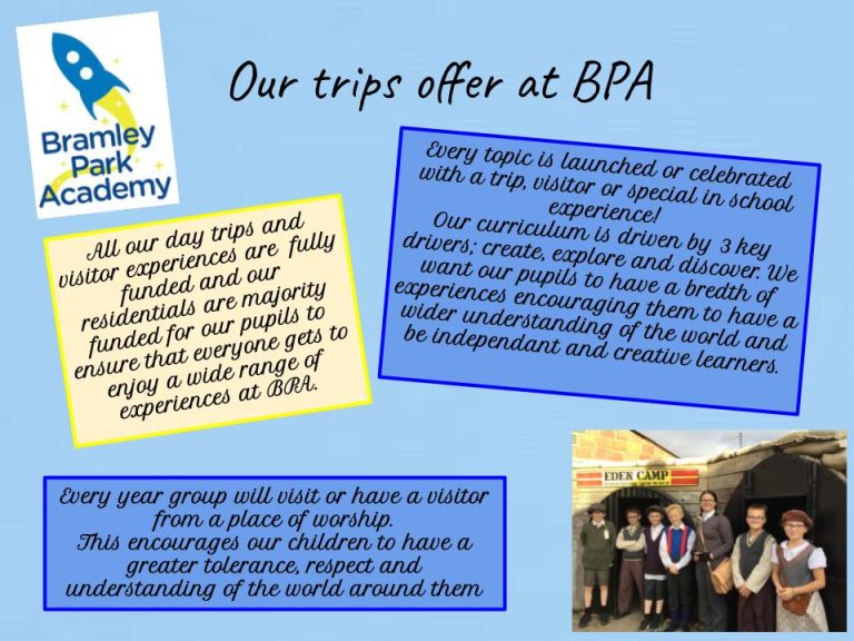 Trip/Residential Visits Bramley Park Academy Bramley Park Academy